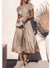 JASMIN | Satin-Cross-Over-Kleid