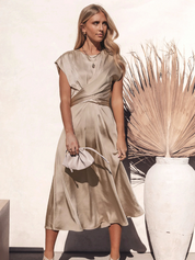 JASMIN | Satin-Cross-Over-Kleid