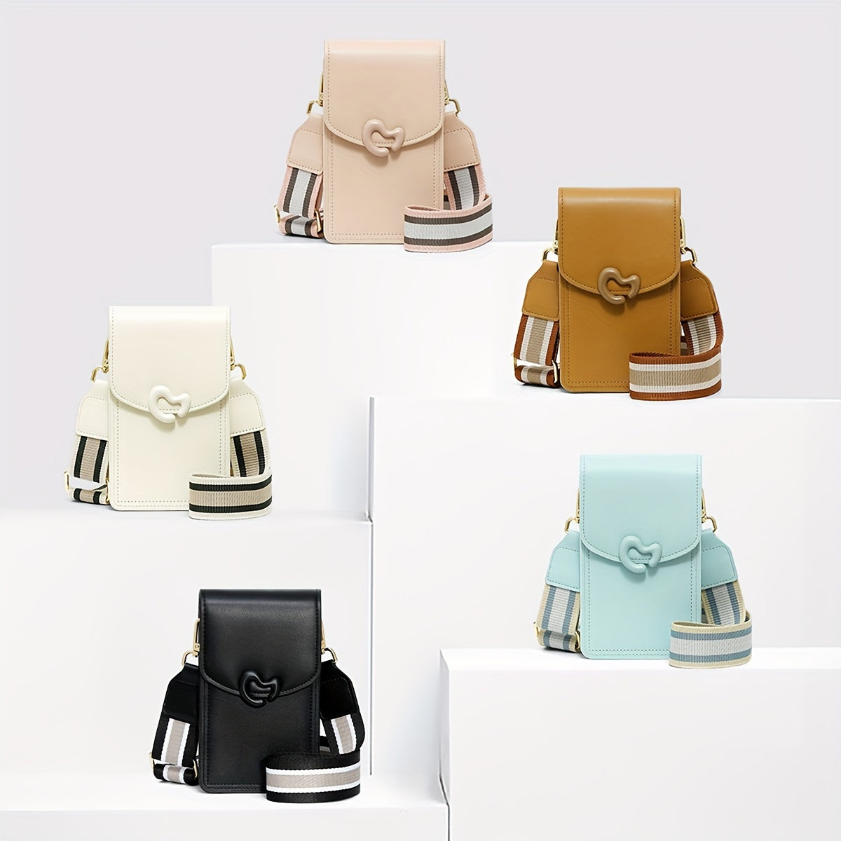 Sophie | Schlanke Gestreifte Band Schultertasche