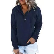 HANIA | Wolle Hoodie mit Knopf für Damen