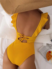 Lena | Rüschen Einteiler für Pool und Strand