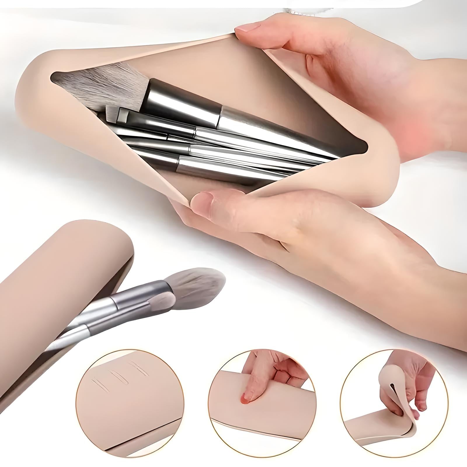 Isla | 3-teilige Make-up-Pinsel-Etui-Tasche Set