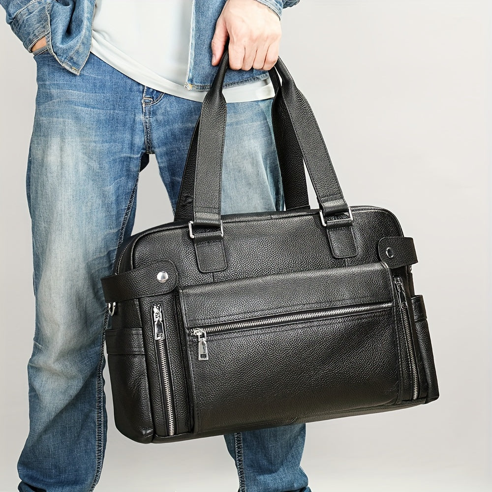Ethan | Britischer Stil Leder Laptop- und Schultertasche