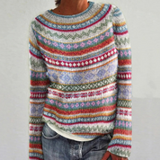 Emmi | Farbenfroher Damenpullover mit Langen Ärmeln für den Winter