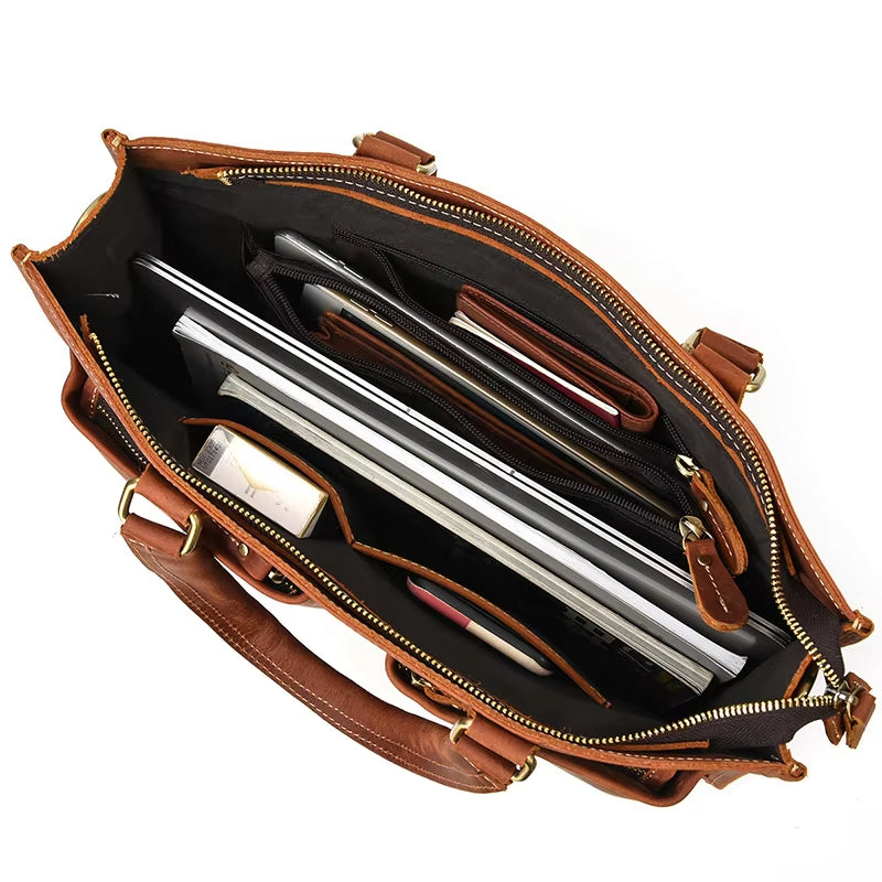 Jack | Herren Vintage Leder Reise Crossbody Messenger Handtasche