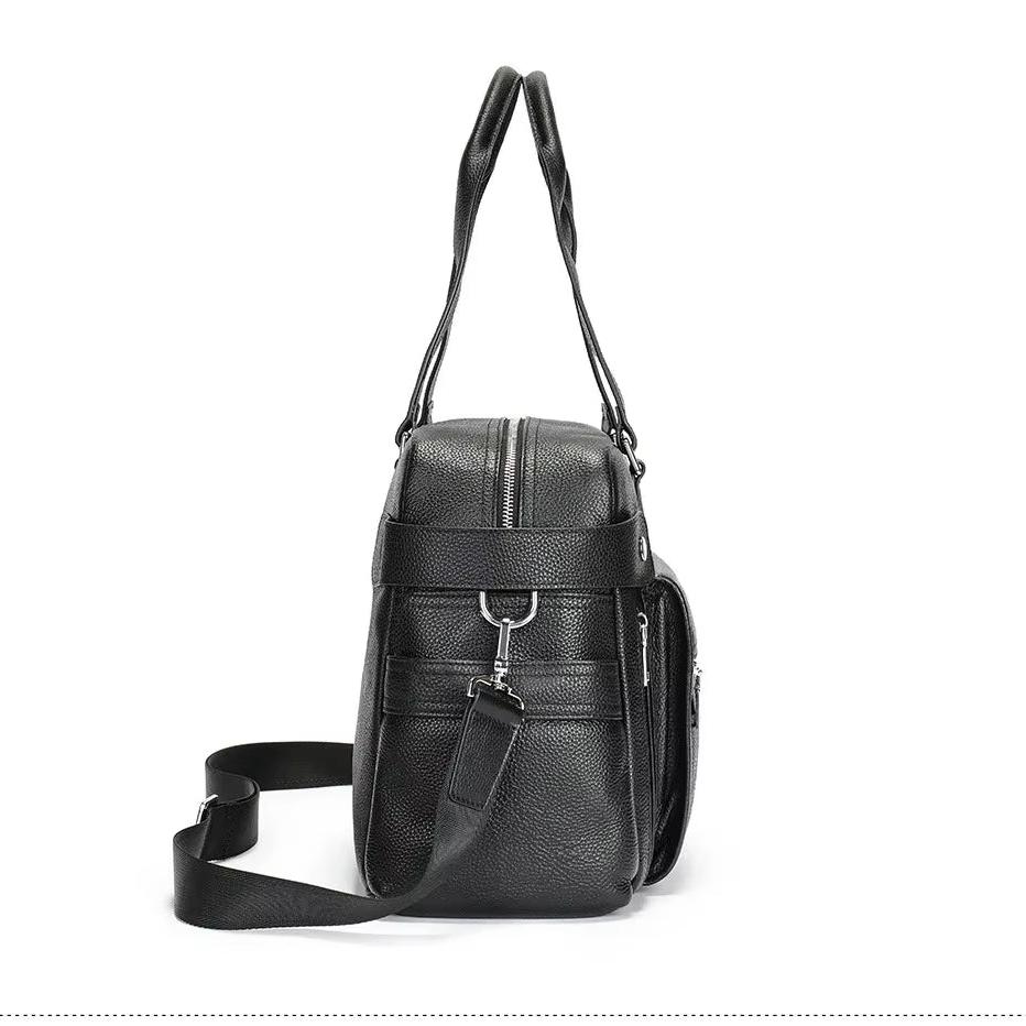 Ethan | Britischer Stil Leder Laptop- und Schultertasche