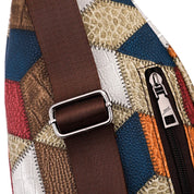 Fleur | Damen Farbblock Crossbody Tasche aus geprägtem PU-Leder