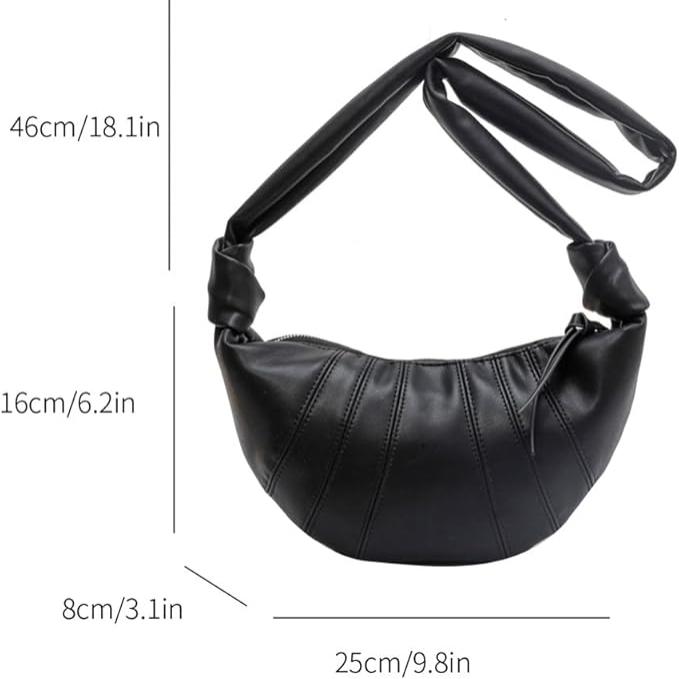 Sofie | Elegante halbrunde PU-Ledertasche für Damen