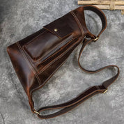 Zion | Retro Crazy Horse Leder Crossbody Sling Reisetasche