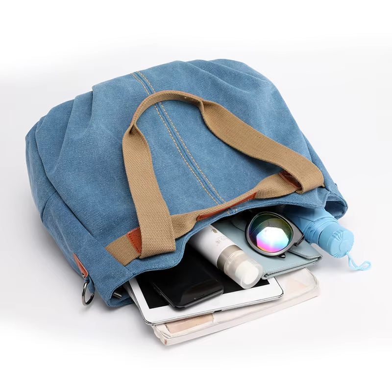 Lars | Retro Canvas Große Umhängetasche und Schultertasche