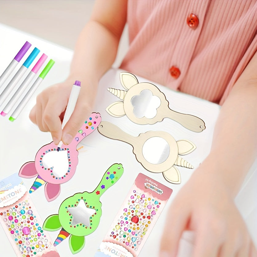 Launeyreflexionen - DIY -Einhornspiegel mit handgemaltem Design-3