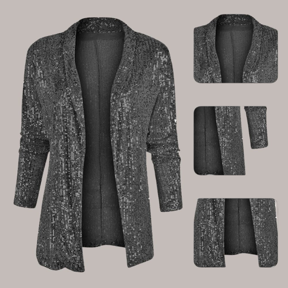 Harper | Eleganter Glitzernder Pailletten Blazer – Perfekt für besondere Anlässe