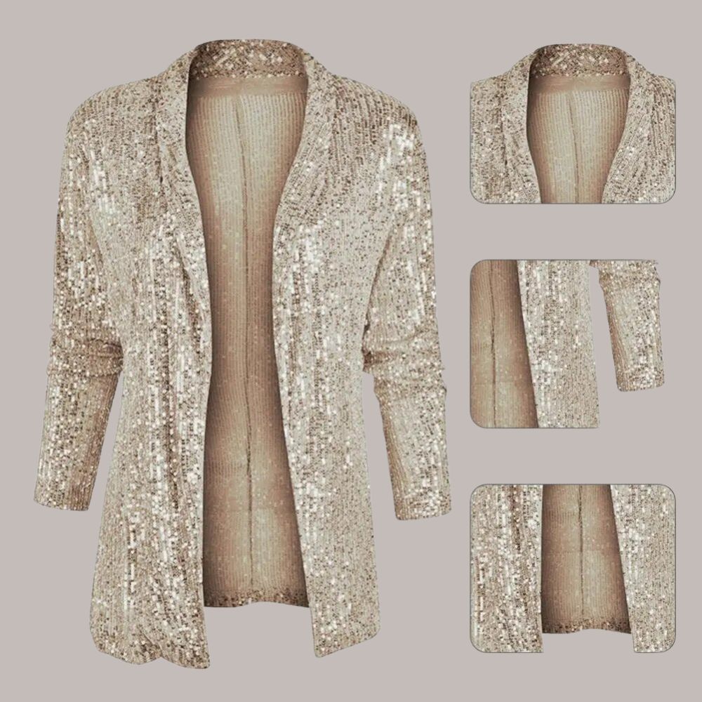 Harper | Eleganter Glitzernder Pailletten Blazer – Perfekt für besondere Anlässe