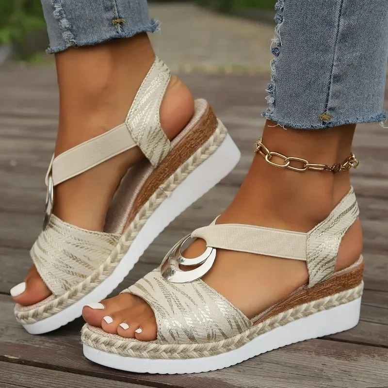Mayla | Lässige Gemusterte Slip-On Sandalen