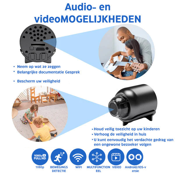 Compact Full HD Wireless-Überwachungskamera mit 160-Grad-Winkel, Nachtsicht und 72-Stunden-Akkulaufzeit für die Sicherheit zu Hause-3