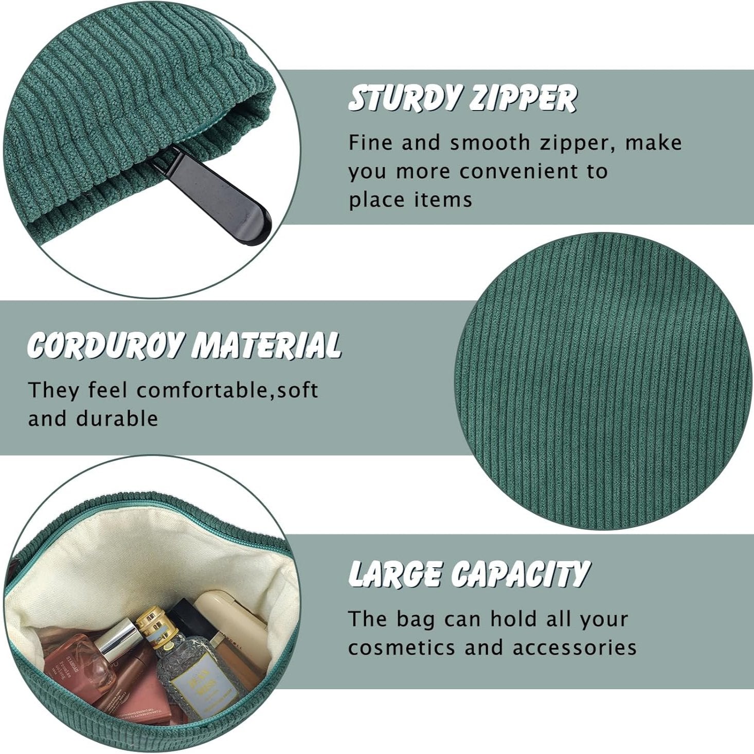 Sienna | Schickes Preppy Cordura Design Kosmetiktasche