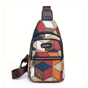 Fleur | Damen Farbblock Crossbody Tasche aus geprägtem PU-Leder