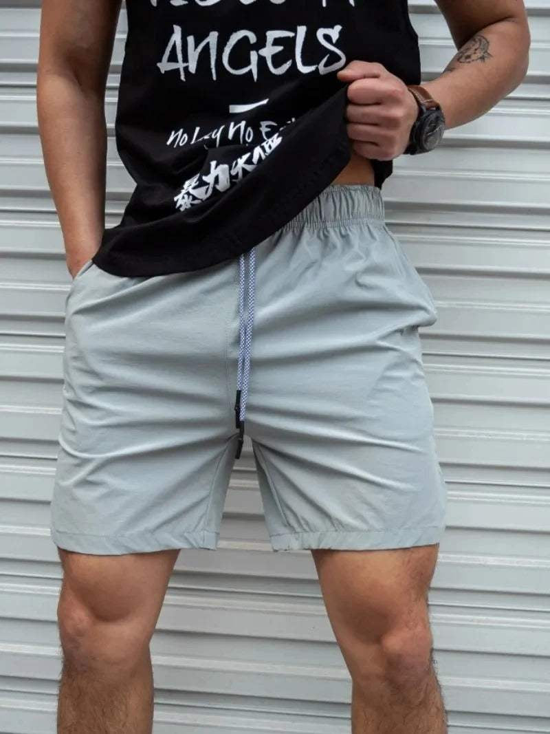  Herren -Gelegenheitsshorts - Leichte entspannte Passform - elastische Taille mit Kordelkordel - über dem Knie-2