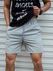  Herren -Gelegenheitsshorts - Leichte entspannte Passform - elastische Taille mit Kordelkordel - über dem Knie-2
