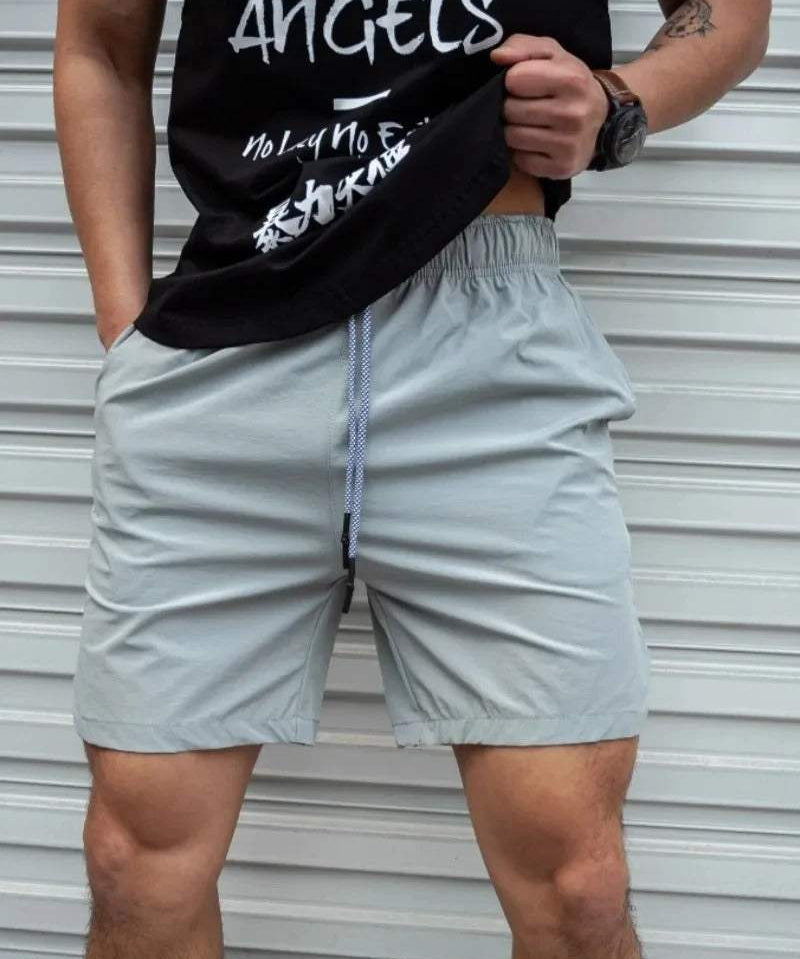  Herren -Gelegenheitsshorts - Leichte entspannte Passform - elastische Taille mit Kordelkordel - über dem Knie-2