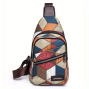 Fleur | Damen Farbblock Crossbody Tasche aus geprägtem PU-Leder