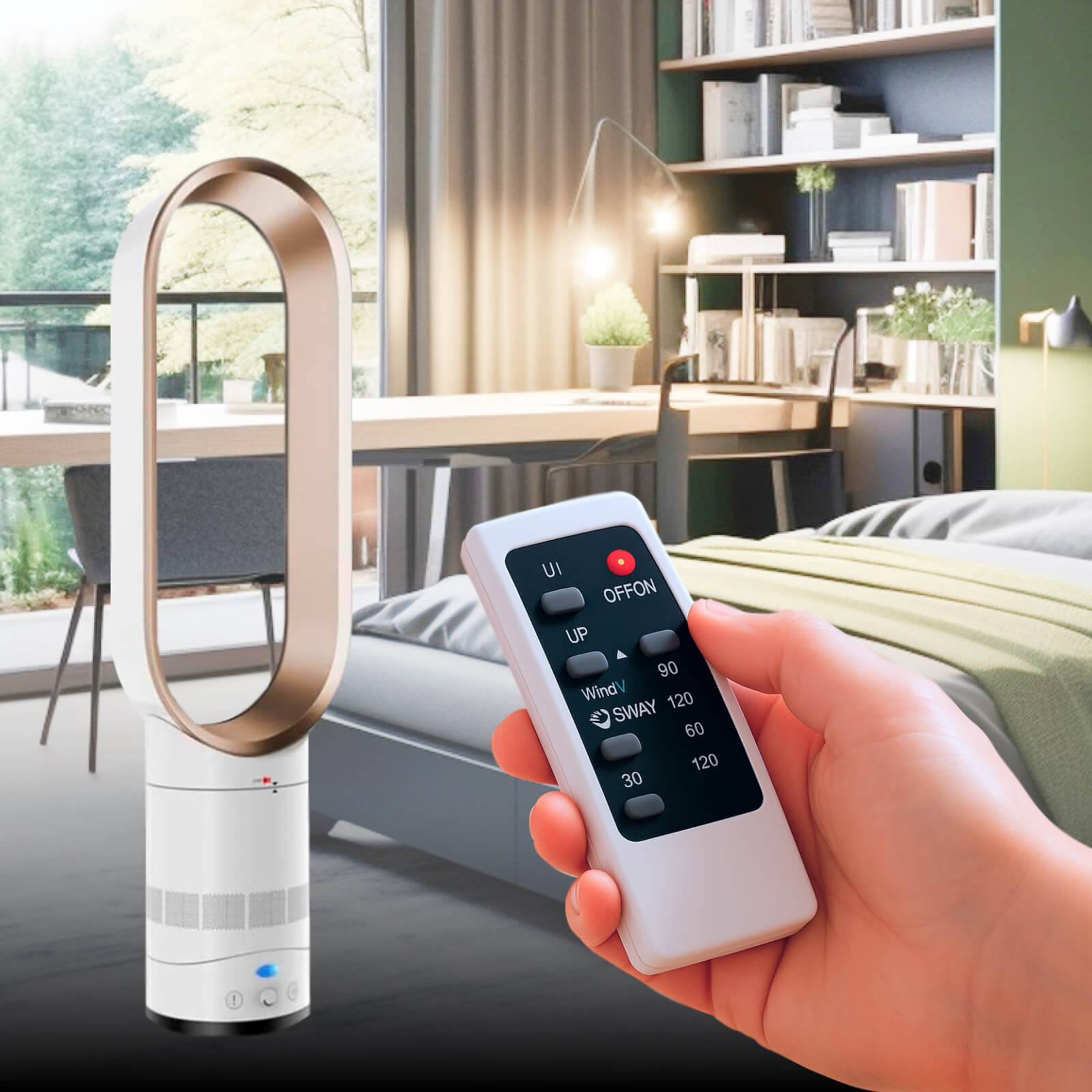 16 -Zoll -Blattless -Lüfter mit Fernbedienung 10