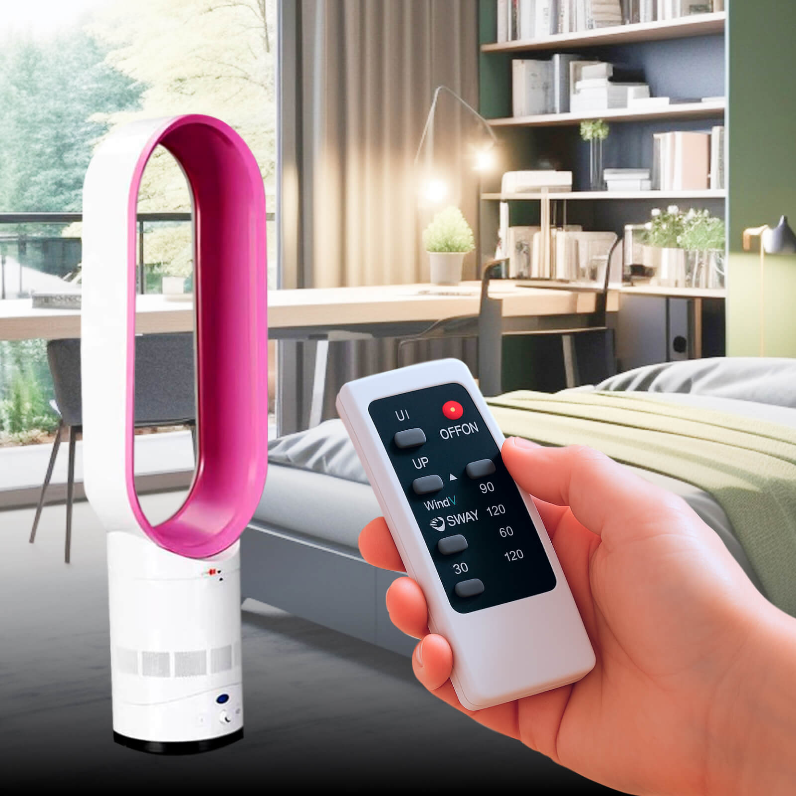 16 -Zoll -Blattless -Lüfter mit Fernbedienung 9