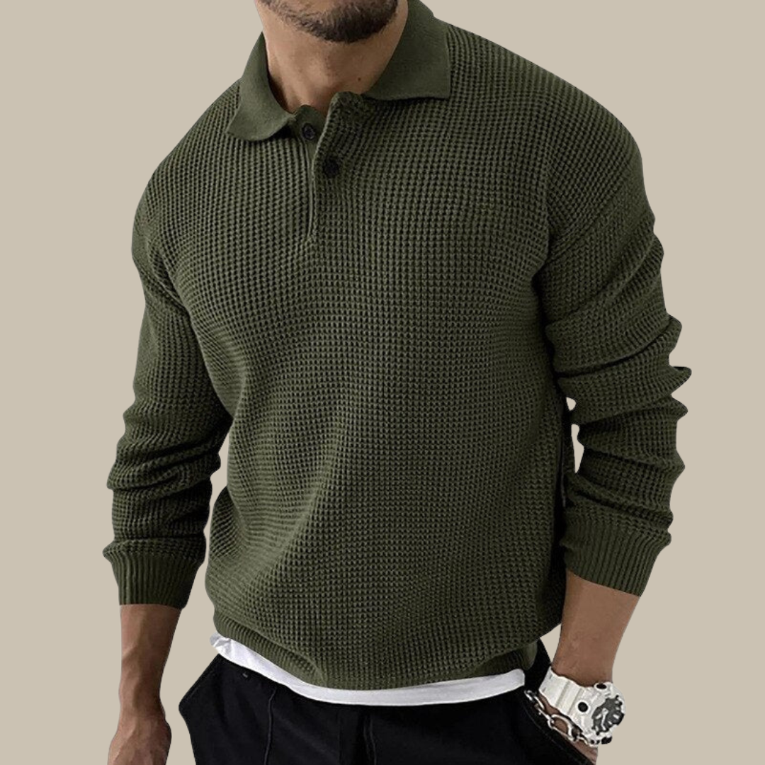 CHRIS | Stylisches Langarm-Polo-Shirt für Männer