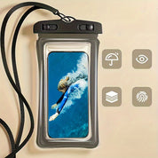 Wasserdichte Telefonbeutel mit Nackengurt für Strand und Reisen-Langlebige PVC-Smartphone-Hülle für 20-32 cm-Geräte-1