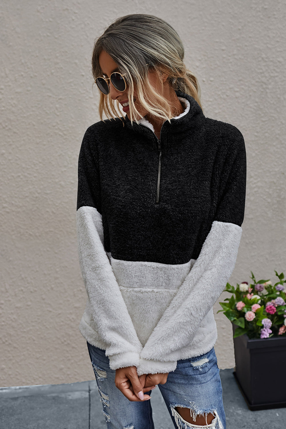 Matilda | Stylisches Oberteil mit Reißverschlusstasche