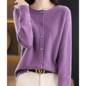 DANIELLE | Damen O-Hals Cardigan