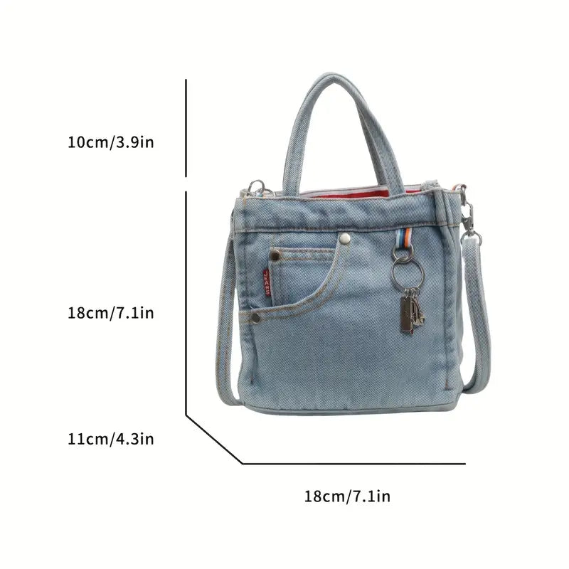 Eva | Stilvolle Denim Mini Crossbody Schultertasche