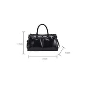 Clara | Große Retro Leder Umhängetasche