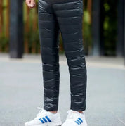 Outdoor-Thermo-Gänsedaunenhose mit Reißverschluss, Camping, Wandern, Skifahren