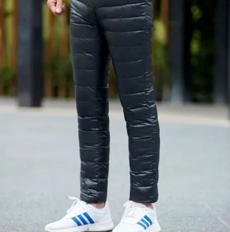 Outdoor-Thermo-Gänsedaunenhose mit Reißverschluss, Camping, Wandern, Skifahren