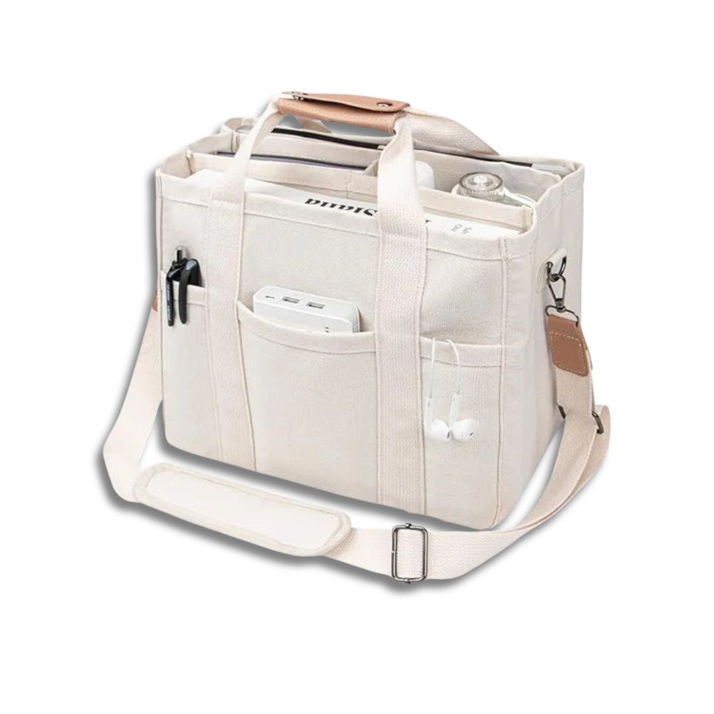 Max | Canvas Crossbody Messenger Reisetasche mit Multi-Taschen