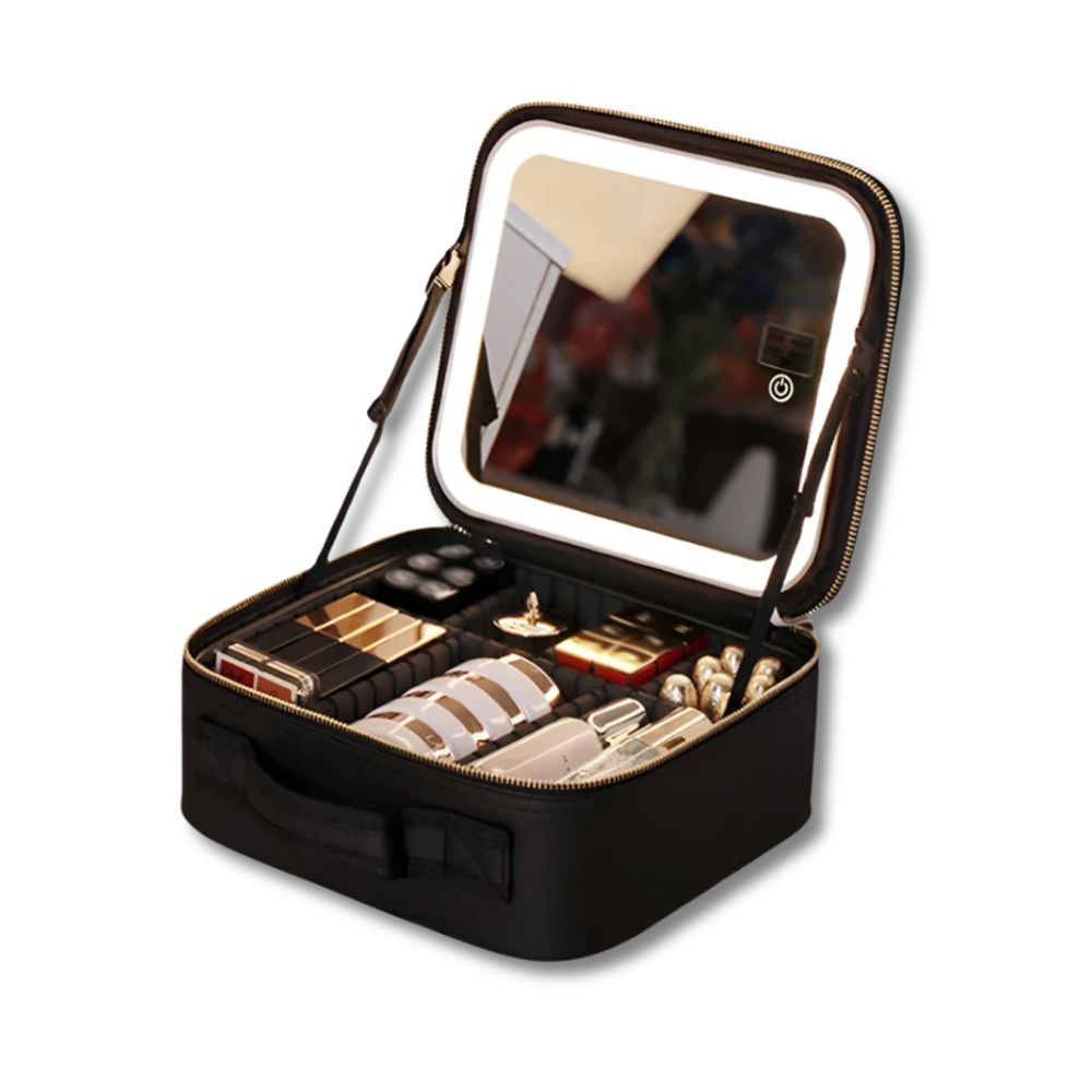 Perlen | Stilvoller & Tragbarer LED-Lichtspiegel Kosmetikfall