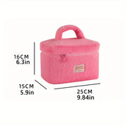 Aliya | Damen Kosmetiktasche Organizer mit großer Kapazität aus Plüsch