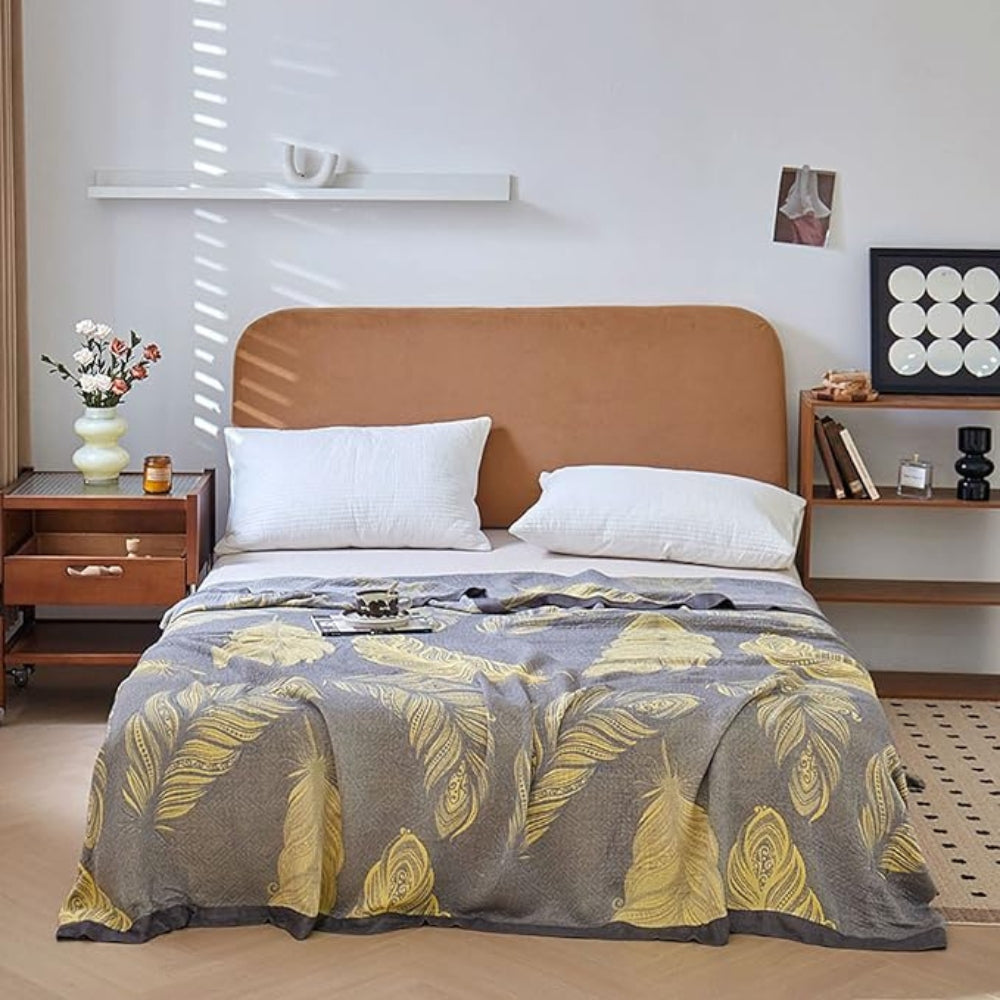 Federdruck Bambusfaser -reversible Decke