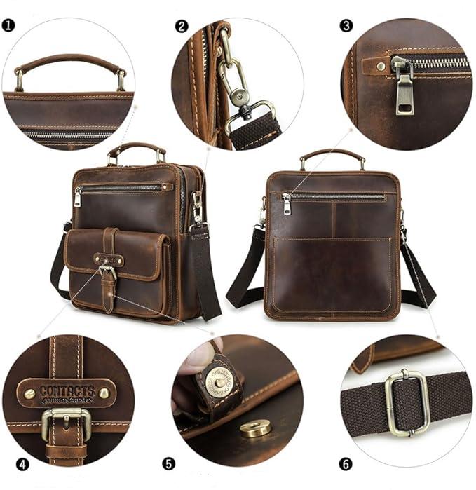 Lucas | Leder Crossbody Messenger Umhängetasche