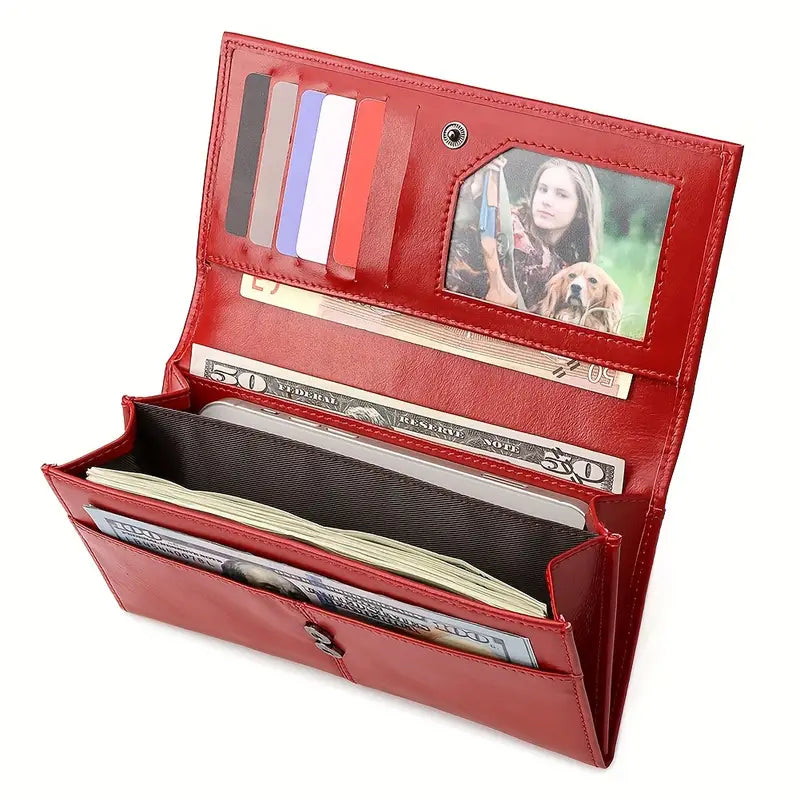 Kylee | RFID-blockierende große Leder-Reisebrieftasche