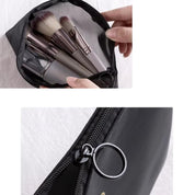 Indy | Schwarze Netz-Reise-Schminktasche mit Reißverschluss