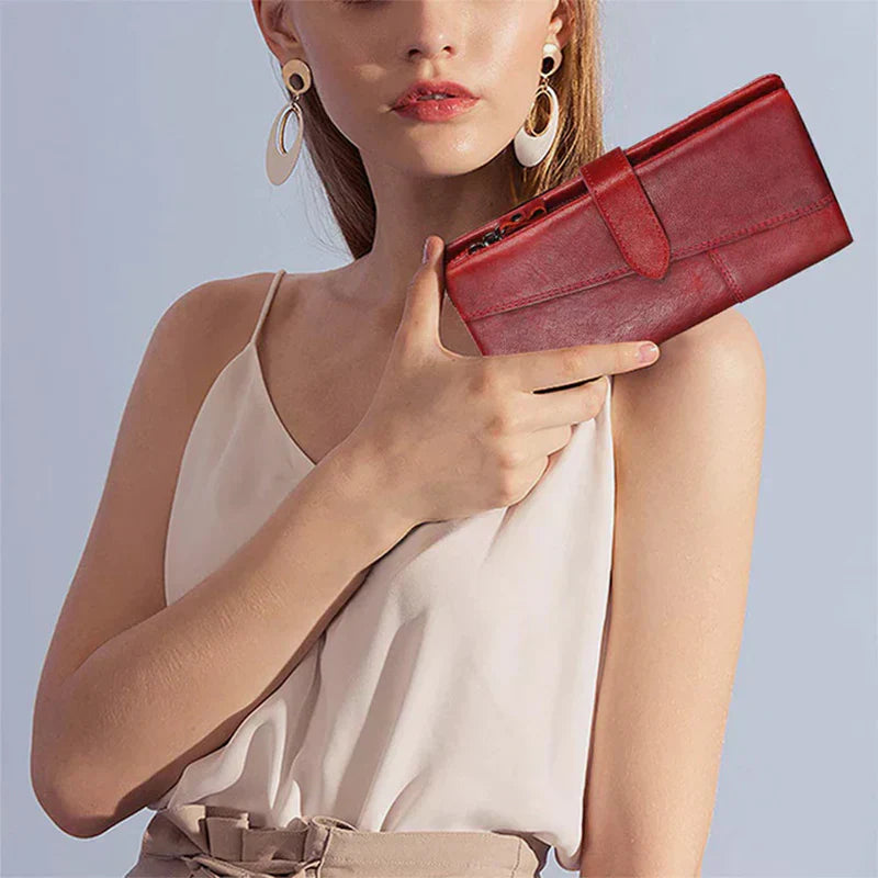 Berkley | RFID-sichere Vintage-Leder-Reisegeldbörse