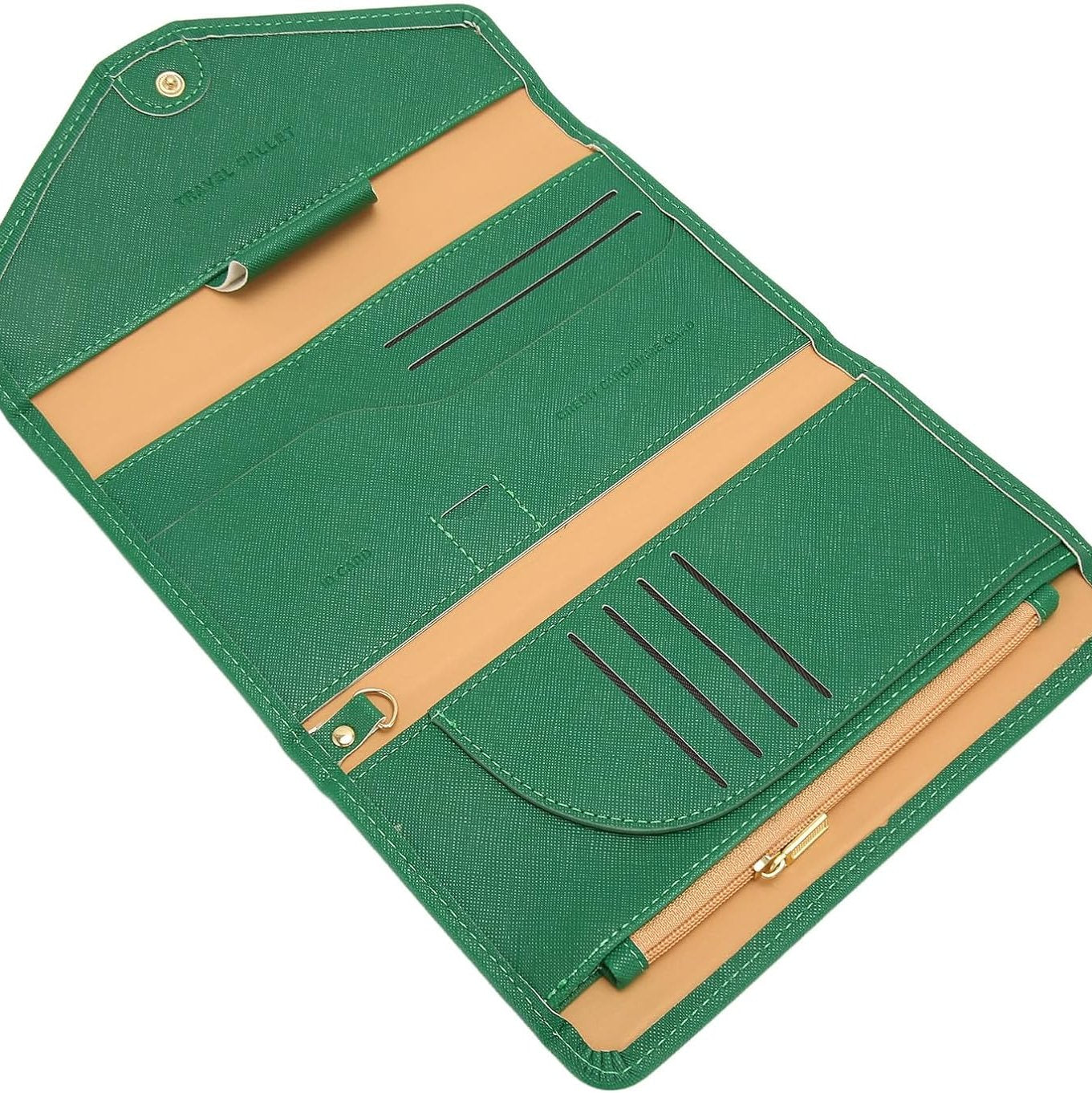 Alexia | Grünes Reiseportemonnaie Passhalter