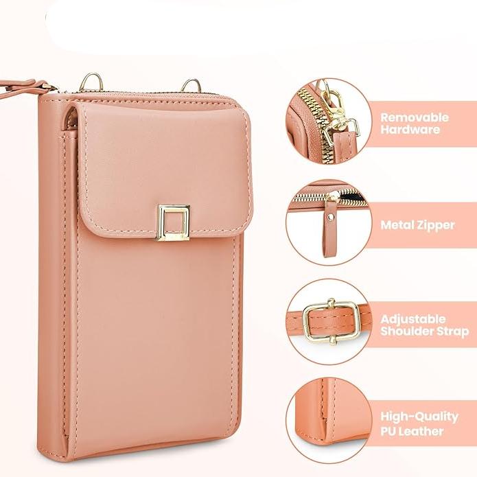 Lana | Damen Mini Leder Crossbody Handytasche