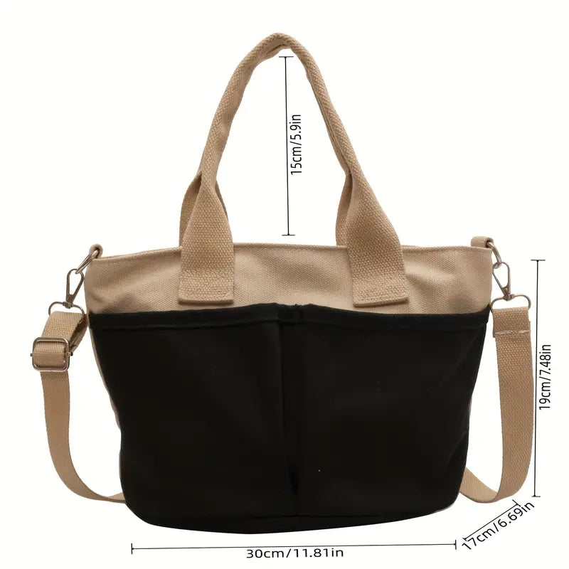Isabel | Stilvolle Canvas Tote-Schultertasche