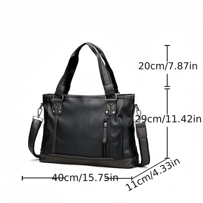 Jack | Stilvolle Herren PU-Leder Reise Crossbody Messenger Tasche