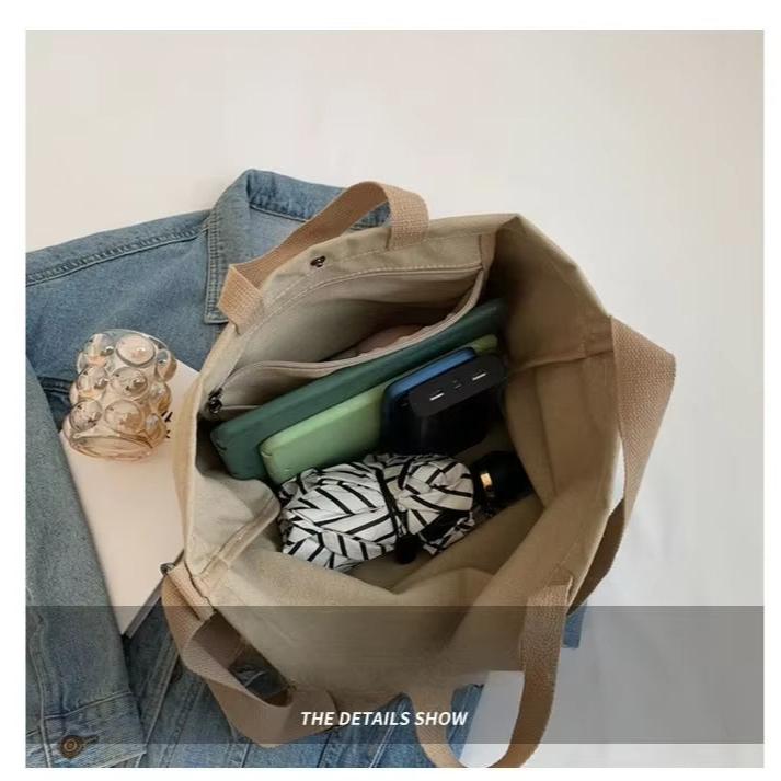 Elara | Vielseitige Canvas Messenger Tote Umhängetasche