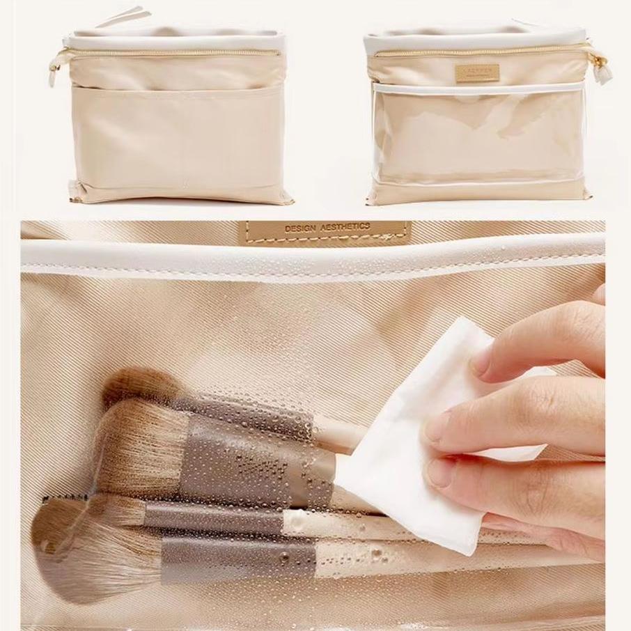 Nori | Damen Kosmetiktasche aus PU-Leder mit großem Fassungsvermögen