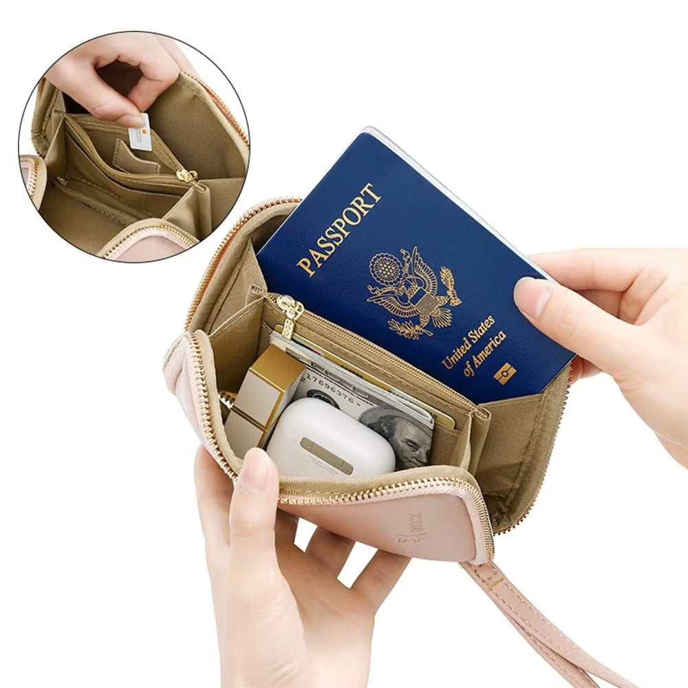 Robin | Eleganter PU-Leder Reisepasshalter Geldbörse